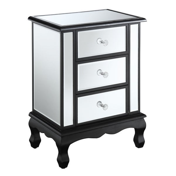 Silver Orchid Talmadge 3-Drawer Mirrored End Table