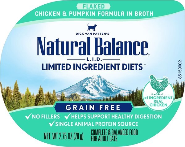 Natural Balance L.I.D. Limited Ingredient Diets Chicken and Pumpkin Formula Shreds Grain-Free Wet Cat Food