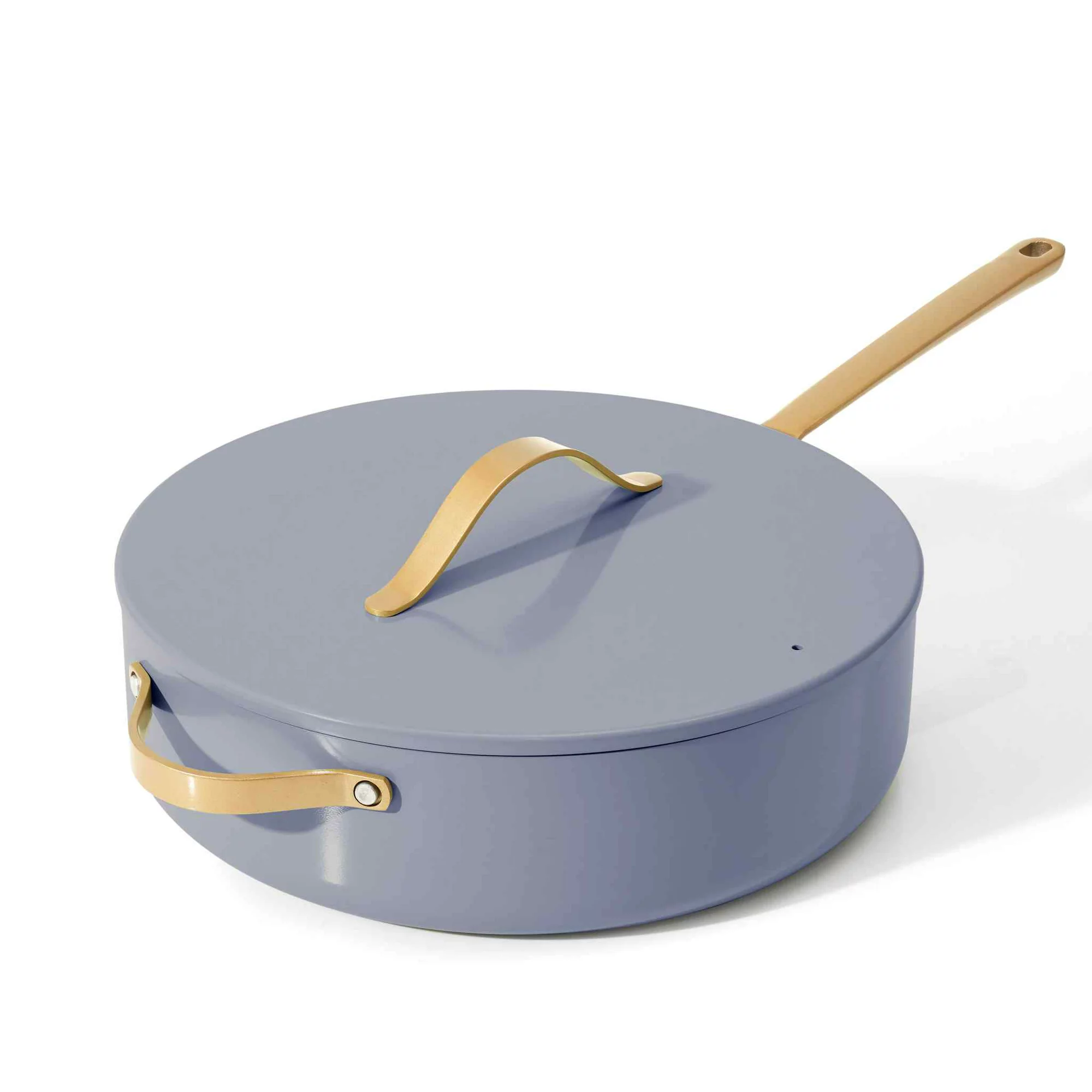 Beautiful 5.5 Quart Ceramic Non-Stick Saute Pan， Cornflower Blue by Drew Barrymore