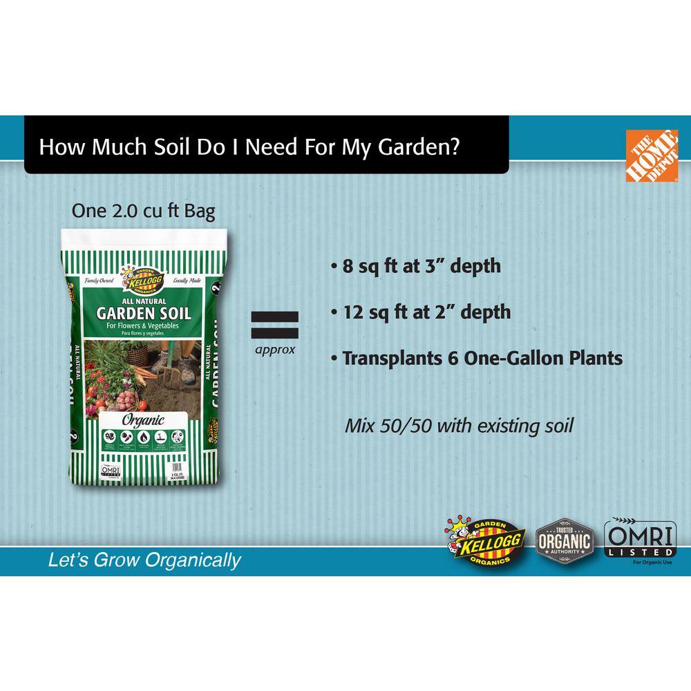 Kellogg Garden Organics 2 cu. ft. All Natural Garden Soil for Flowers and Vegetables 6850