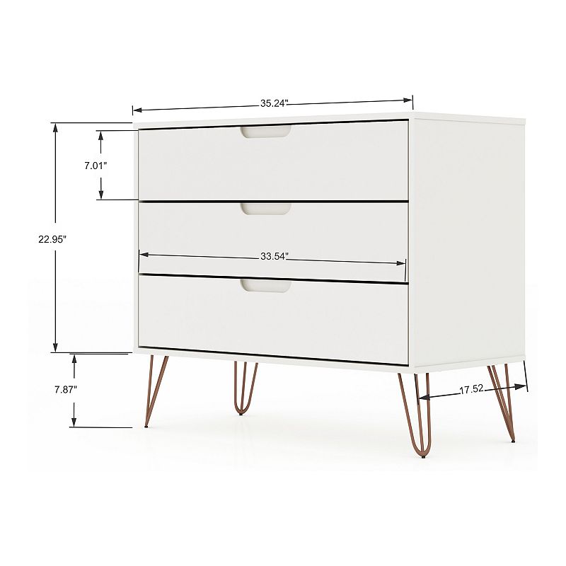 MANHATTAN COMFORT Rockefeller 3-Drawer Dresser