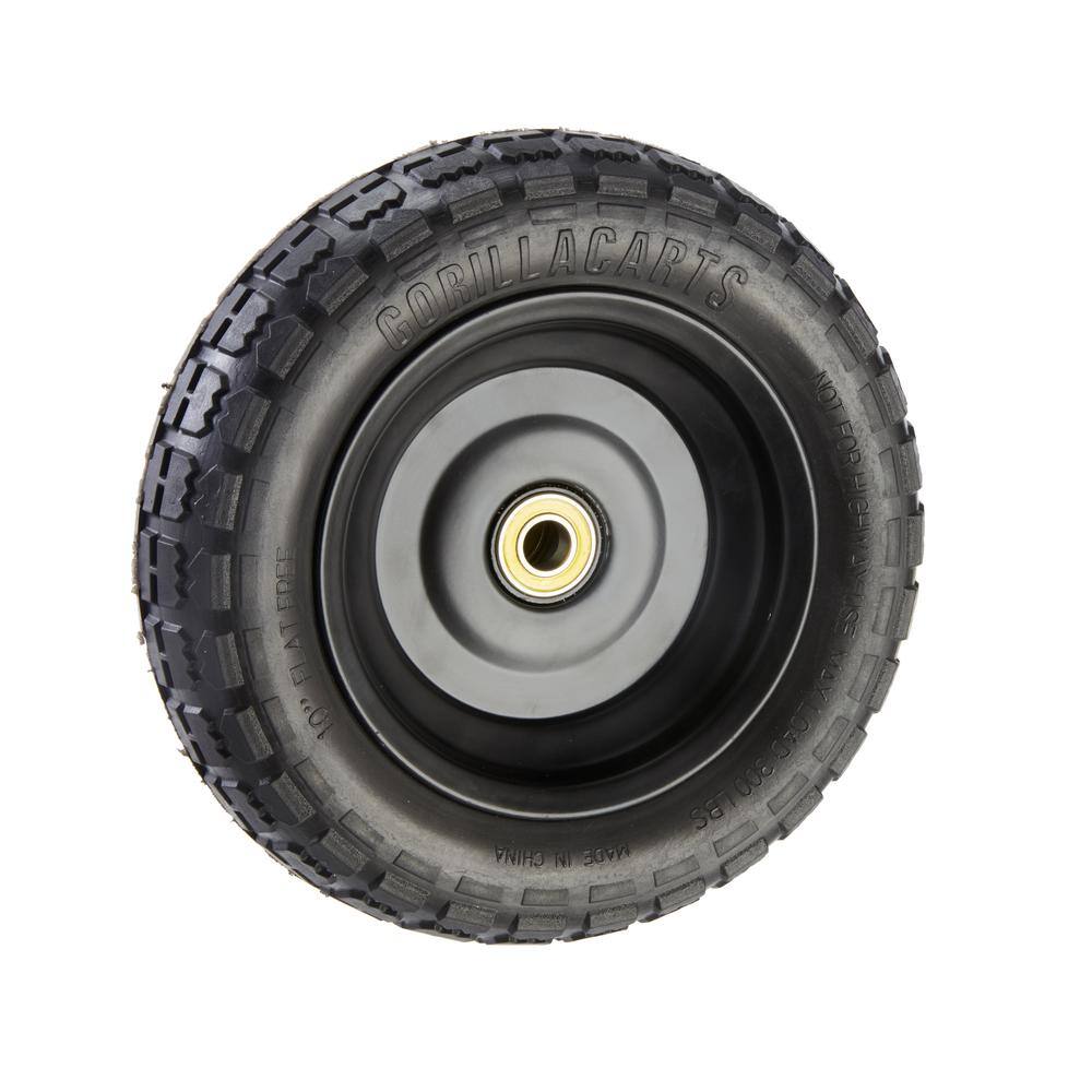 GORILLA CARTS 10 in. No Flat Replacement Tire for Gorilla Carts (2-Pack) GCT-10NF