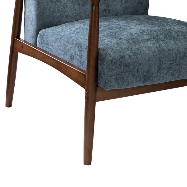 Leo Mid Century Modern Upholstered Accent Armchair with Button-tufted Back Set of 2 by HULALA HOME