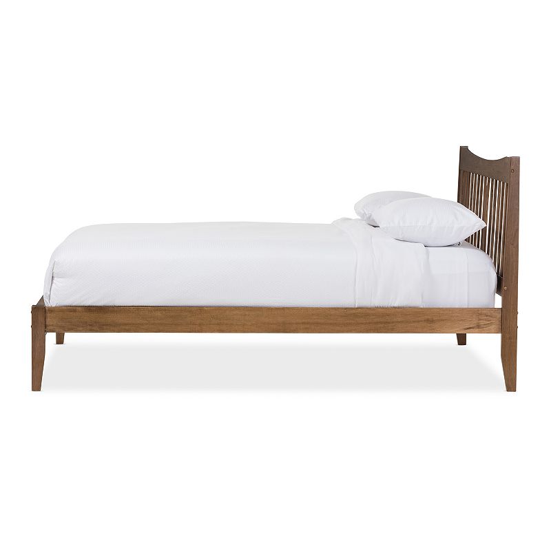 Baxton Studio Edeline Curved Slatted Platform Bed