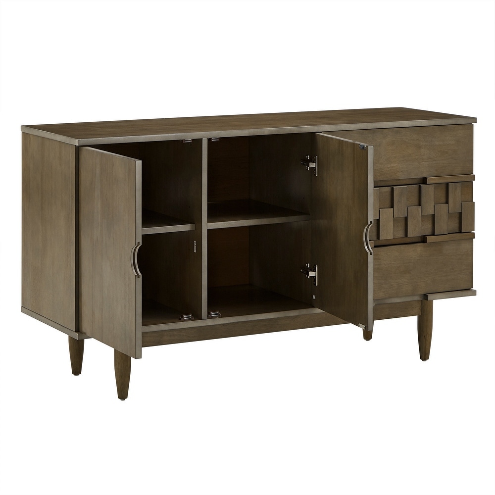 Kieran Mid Century Wood 2 Door and 3 Drawer Server by iNSPIRE Q Modern