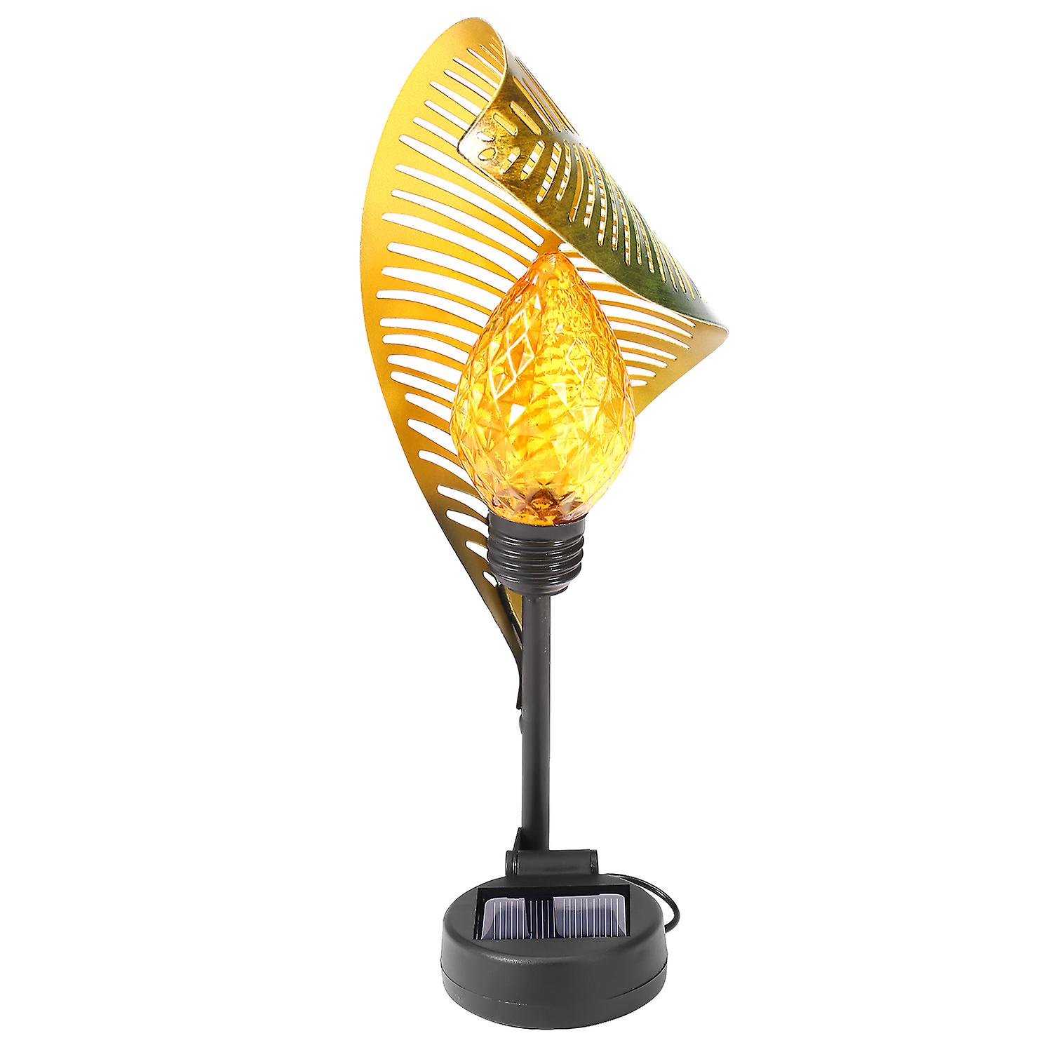 Solar Iron Leaf Led Light Outdoor Lawn Garden Inserted Led Light Landscape Light No.344499