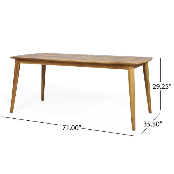 Outdoor Acacia Wood Dining Table for Backyard，Patio Bar，Deck，Dining Room