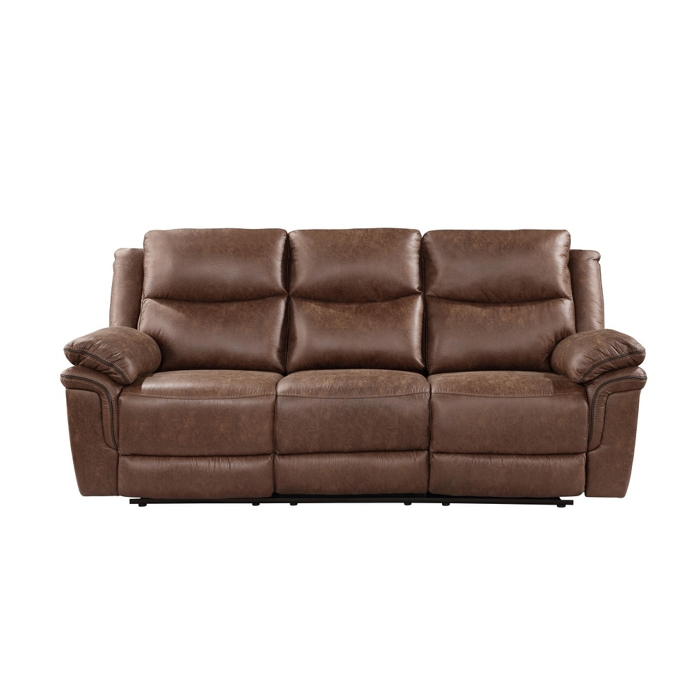 New Classic Furniture Carmichael Brown Manual Reclining Sofa