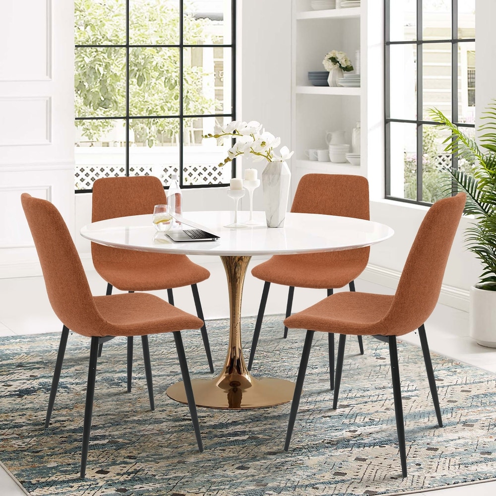 Modern Fabric Upholstered Dining Chairs (Set of 4)   34\