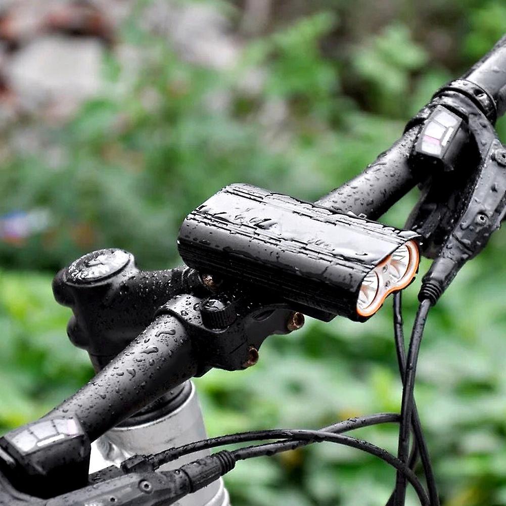 Waterproof Dual Led Bicycle Front Light Usb Charging Mountain Bike Headlight