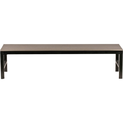 Lorell Charcoal Faux Wood Outdoor Bench (42689)