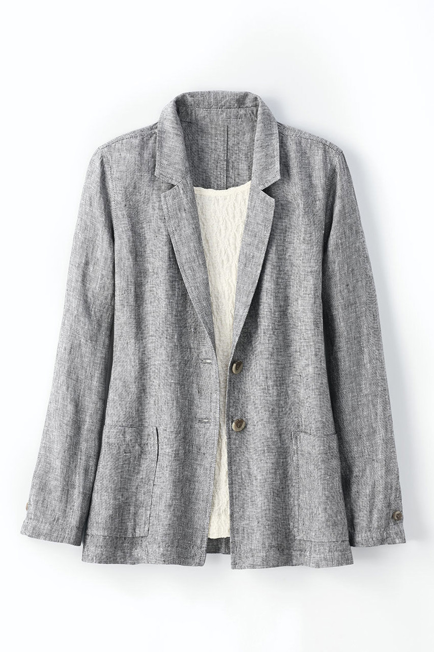 Linen Boyfriend Jacket