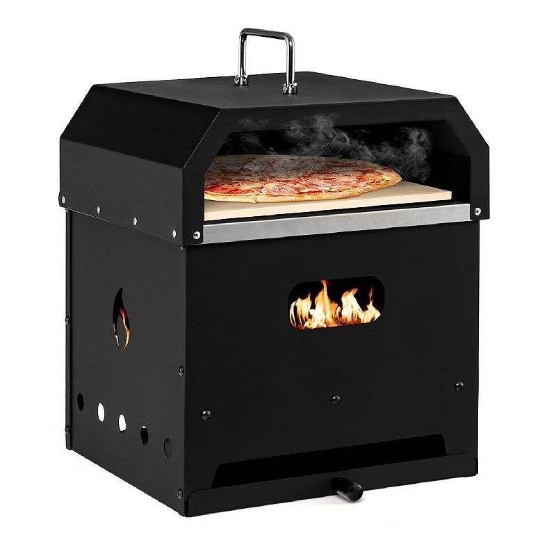 4-in-1 Outdoor Portable Pizza Oven with 12 Inch Pizza Stone