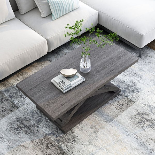 DH BASIC Distressed Grey 48-inch Coffee Table by Denhour