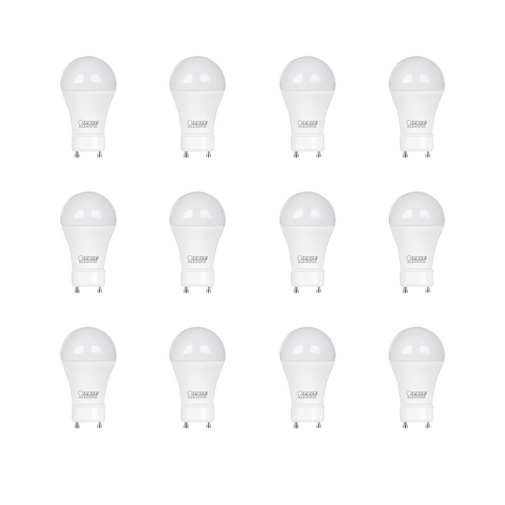 Feit Electric 60-Watt Equivalent A19 Dimmable GU24 Base CEC Color Changing CCT ENERGY STAR 90+ CRI LED Light Bulb (12-Pack) BPOM60GU24CCTCAHRP12