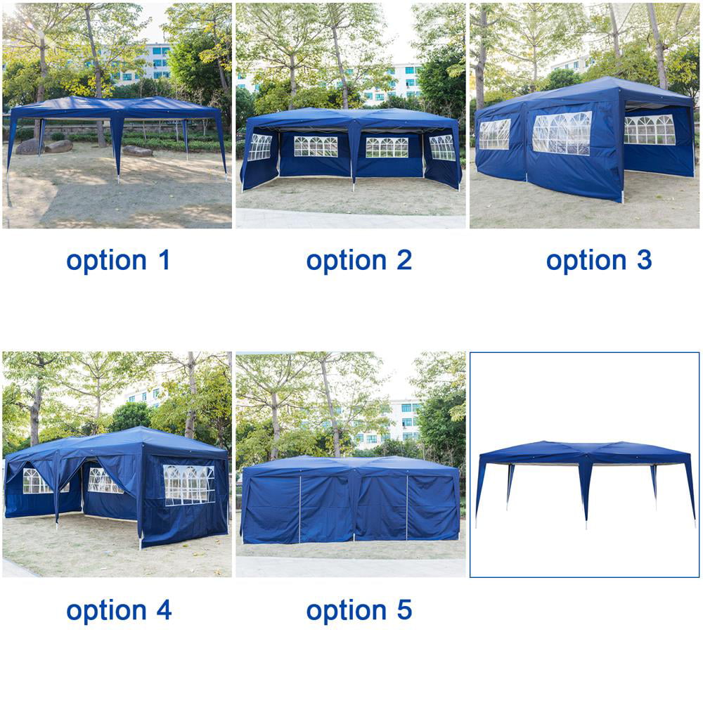 Ktaxon 10'x 20' Pop up Wedding Party Tent w/6 Blue Folding Canopy