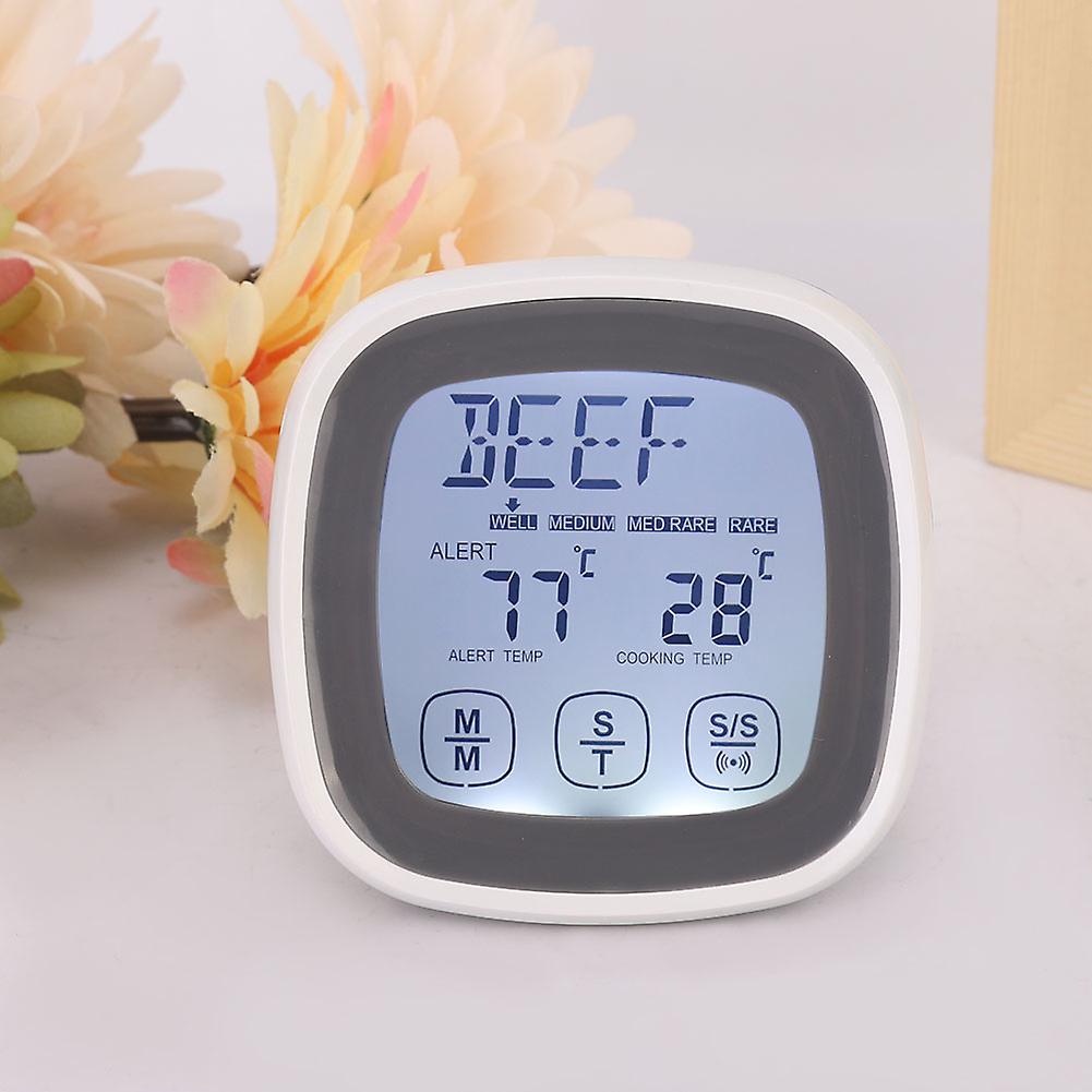 Touch Screen Kitchen Cooking Digital Food Meat Thermometer Timer Tool With Probe