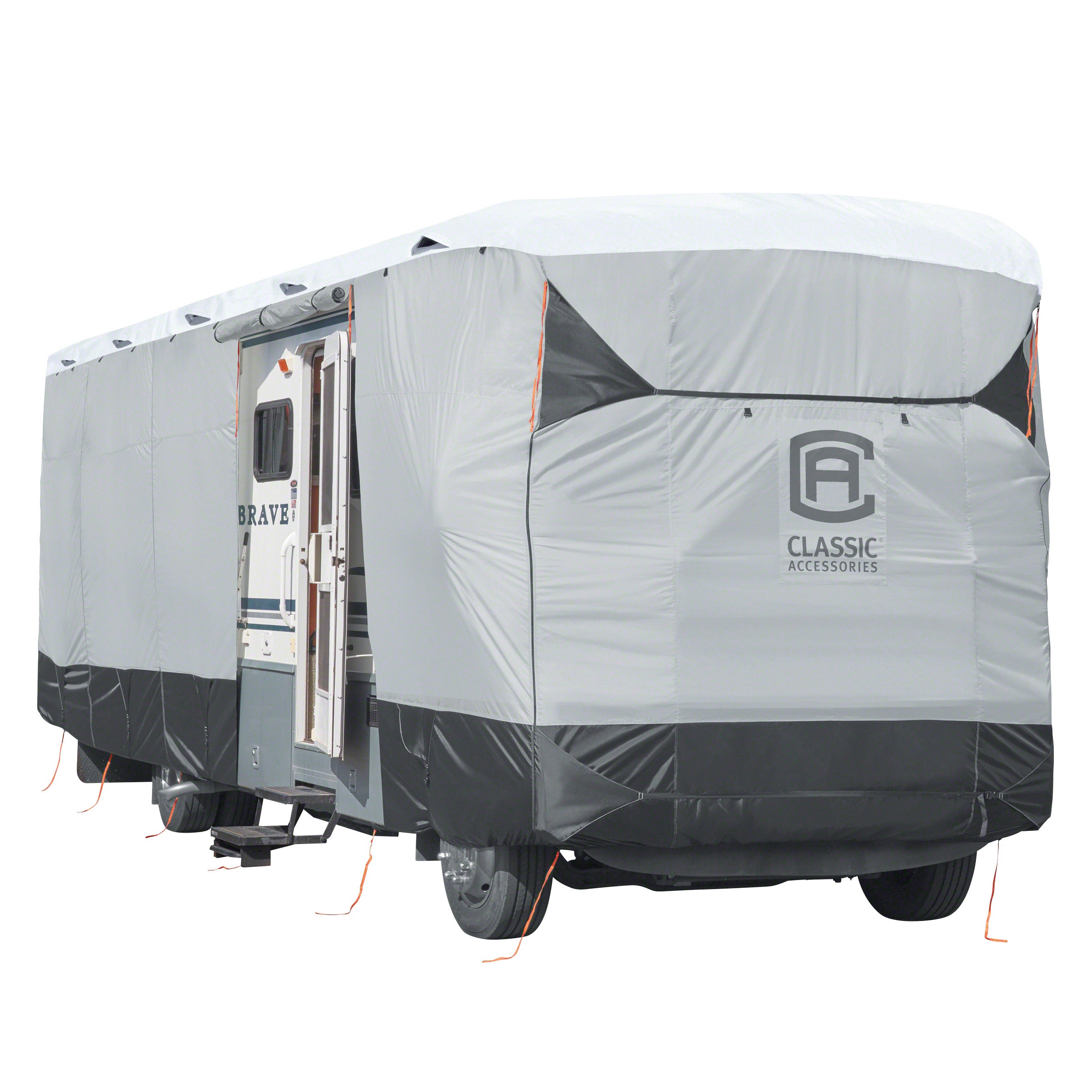 Classic Accessories Over Drive SkyShield Deluxe Water Repellent Class A RV Cover， Fits 24' - 28'L x 125