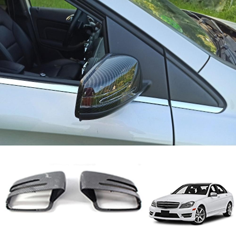 Car Carbon Fiber Rearview Side Mirror Cover Replacement For Mercedes A B C E Class W204 W212 W176 W