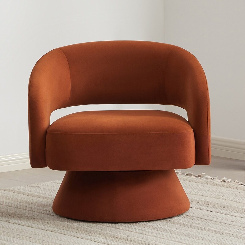 Jamie Swivel Fabric Accent Chair