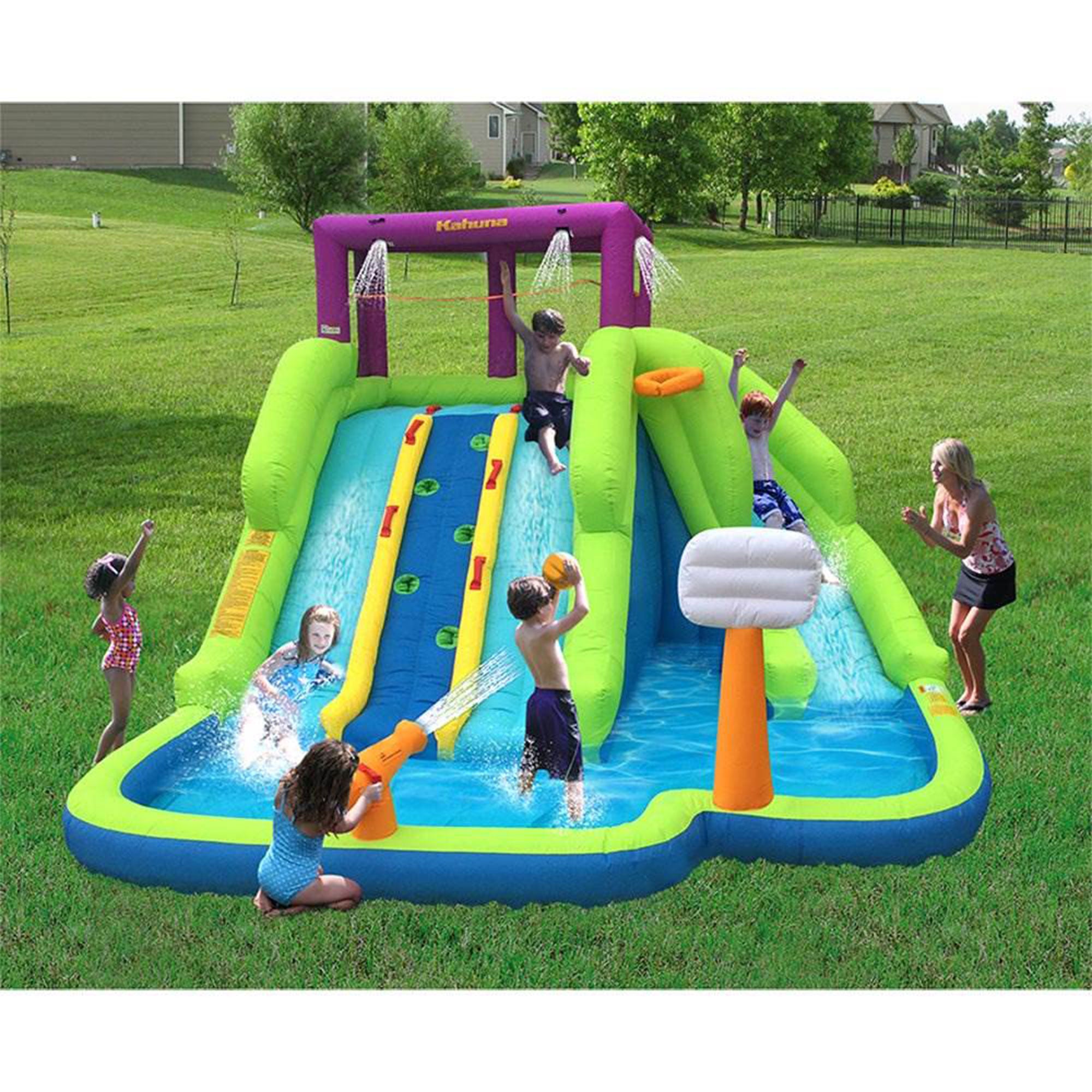 Magic Time - Triple Blast Inflatable Play Center with Water Slides