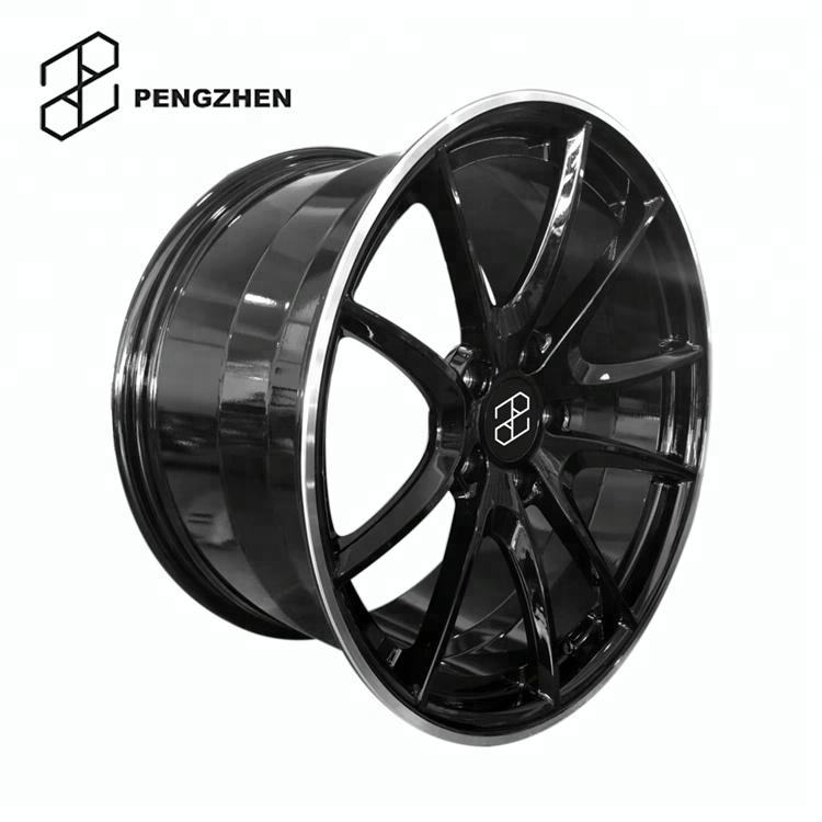 Pengzhen mono block 18 19 20 21 inch 5x112 gloss black multiple spoke forged car wheels rims for BMW