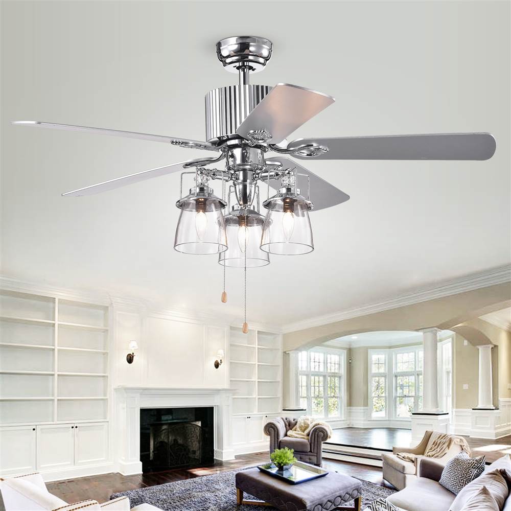 Safavieh Parlin 3-Light Glam Ceiling Light Fan