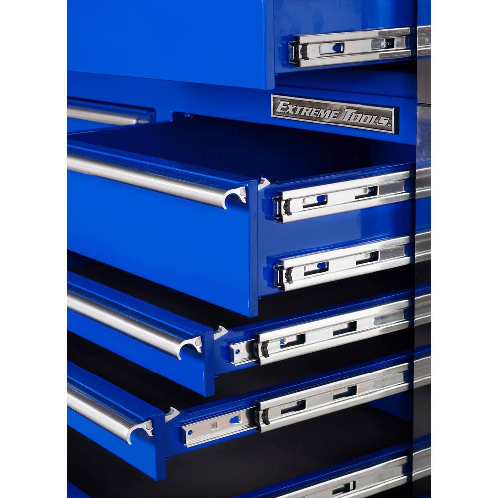 Extreme Tools THD Series 55 in. 12-Drawer Roller Cabinet Tool Chest in Blue THD552112RCBL