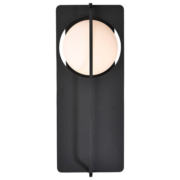 Portal 6W LED Large Wall Lantern Matte Black with White Opal Glass Shopping - The Best Deals on Outdoor Wall Lanterns | 39388233