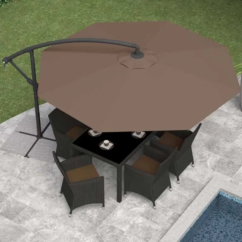 Sandy Brown Offset Patio Umbrella