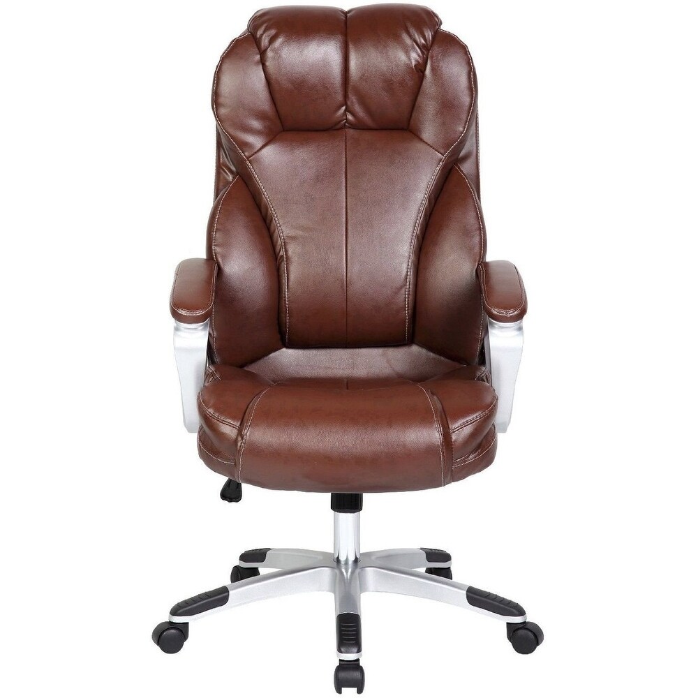 Ergonomic High Back Executive Office Chair  Conference Room Rolling Armchair with Tilt and Lumbar Support