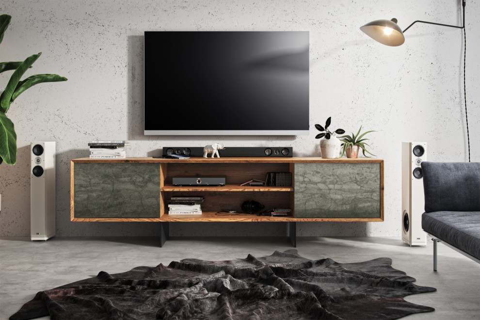 IDA Solid Wood TV Stand   Transitional   Entertainment Centers And Tv Stands   by MAXIMAHOUSE  Houzz