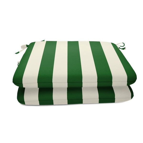 20 inch square Sunbrella stripe seat pad (2 pack) - 20