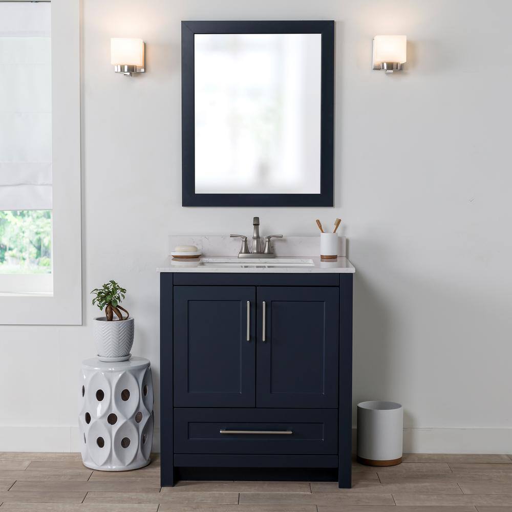 Home Decorators Collection Craye 30 in. W x 21.6 in. D x 34 in. H Bath Vanity Cabinet without Top in Deep Blue CY30-DB