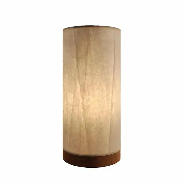 Handmade Paper Cylinder Glacier Table Lamp - 6 x 6 x 13