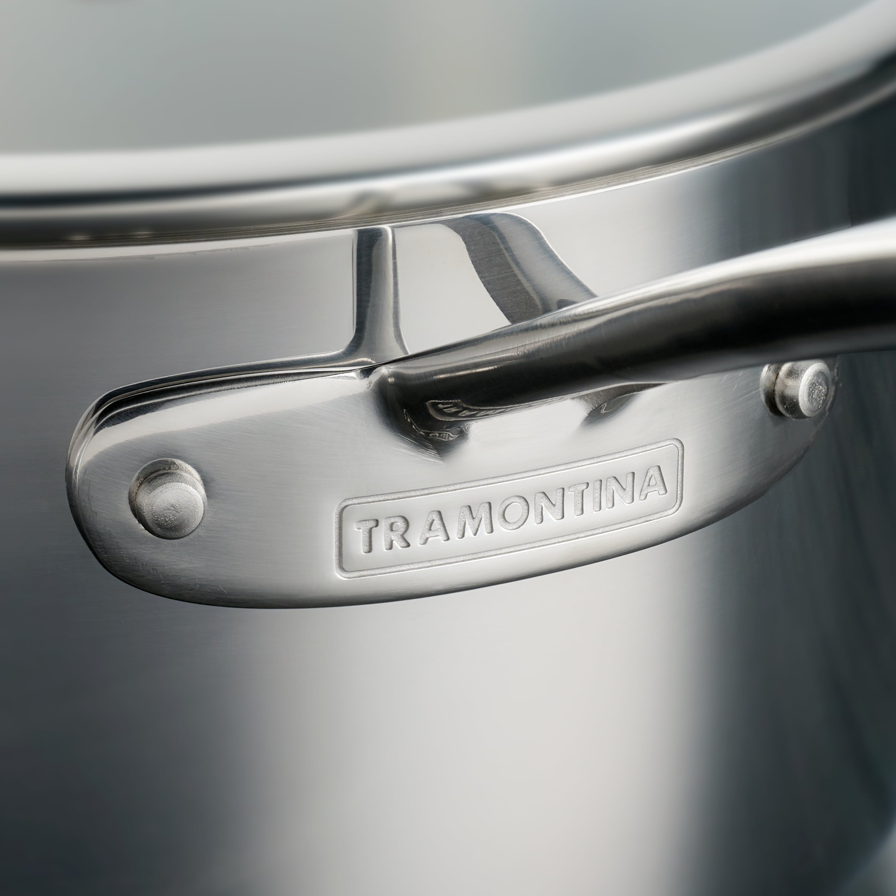 Tramontina 8-Piece Tri-Ply Clad Stainless Steel Cookware Set, with Glass Lids