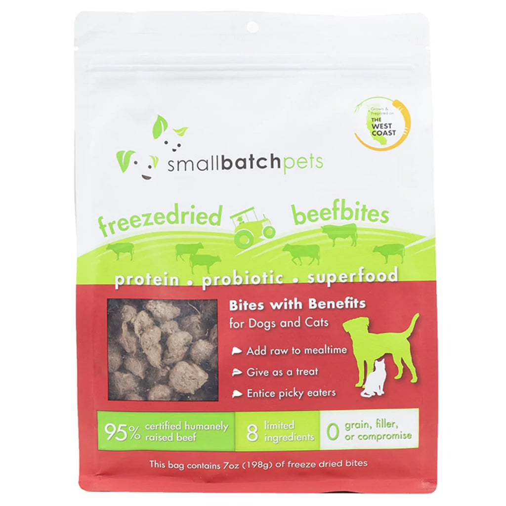 SmallBatch Freeze-Dried Beef Bites Dog and Cat Treats - 7oz;