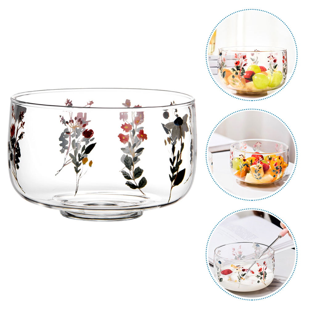 Glass Salad Bowl Glass Ramen Bowl Food Serving Bowl Decorative Vegetable Salad Bowl