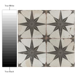 Merola Tile Kings Star Nero 17-58 in. x 17-58 in. Ceramic Floor and Wall Tile (10.95 sq. ft.Case) FPESTRN