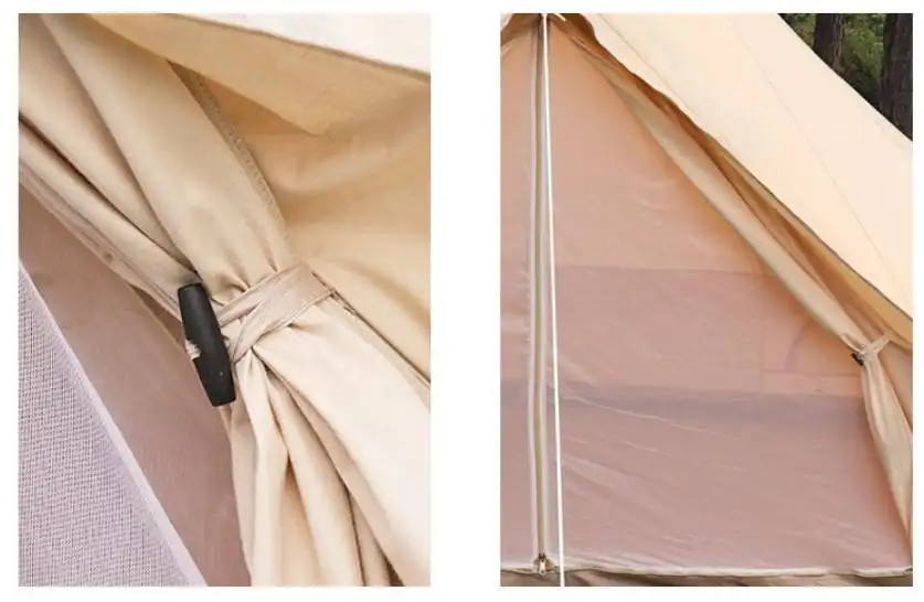 Hotel Outdoor Glamping Round Rainproof Windproof Flame Retardant Canvas Bell campingTent