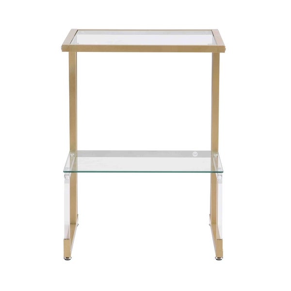 2-Tier Acrylic Glass End Table