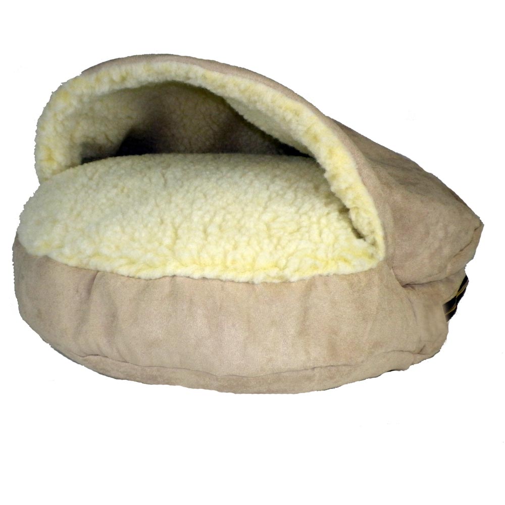 Snoozer Luxury Cozy Cave Dog Bed， Extra Large， Buckskin， Hooded Nesting Dog Bed