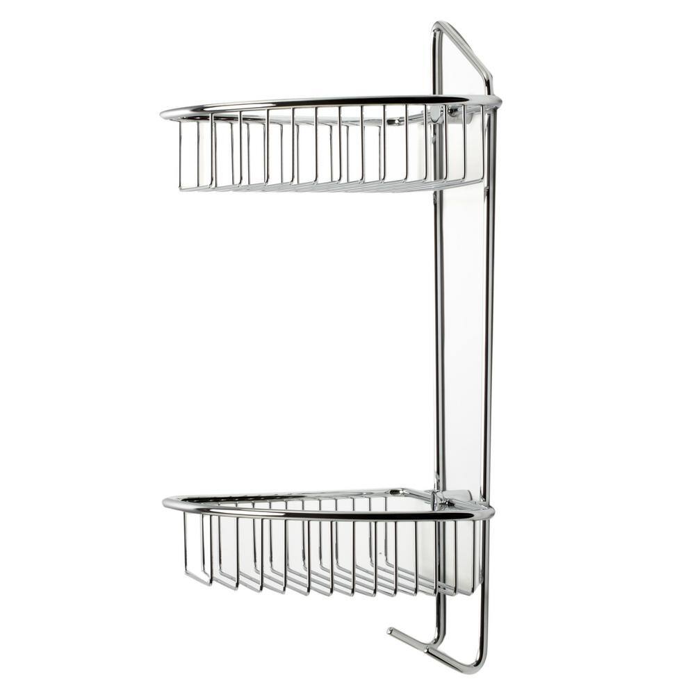 ALFI BRAND Corner Bathroom Shelf with Sleek Modern Design in Brass AB9532