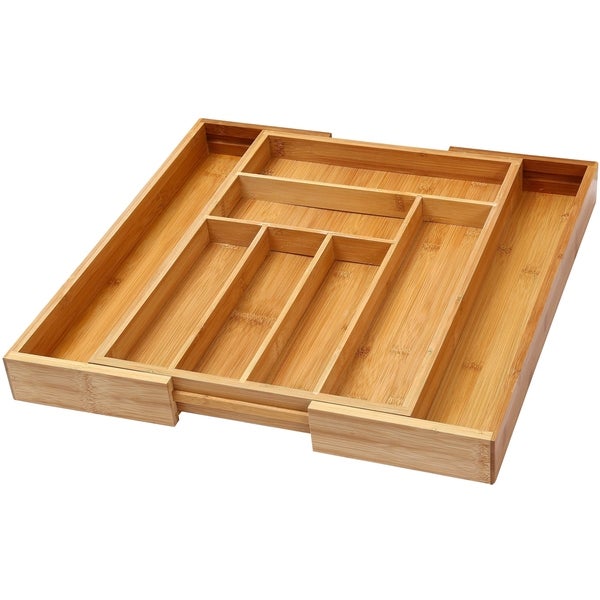 YBM HOME Bamboo Cutlery and Knives Tool Tray