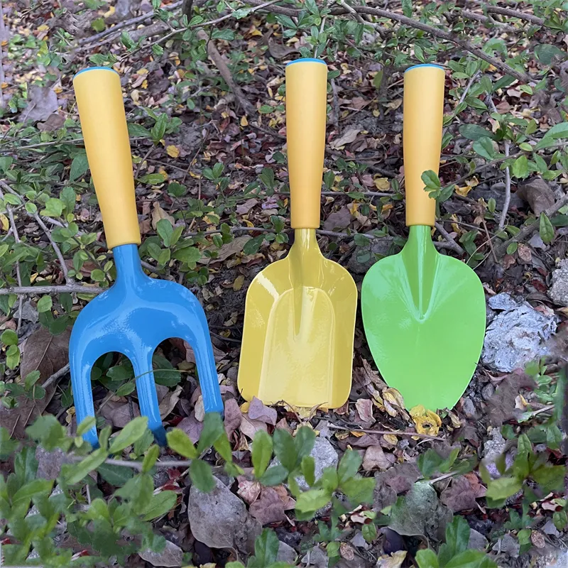 Kids Garden Tool Wooden Handle Mini Gardening Tools Trowel Shovel Rake Set Children Girls Kids Boys