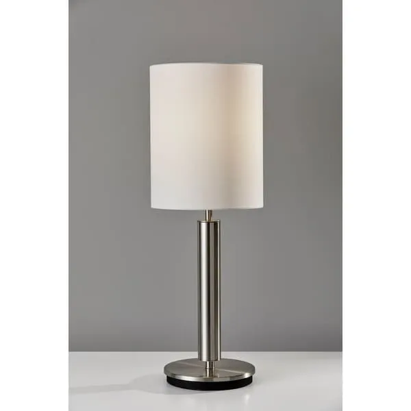 Strick and Bolton Daniela Satin Steel Table Lamp