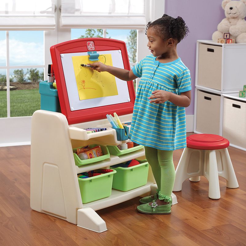 Step2 Flip and Doodle Easel Desk with Stool