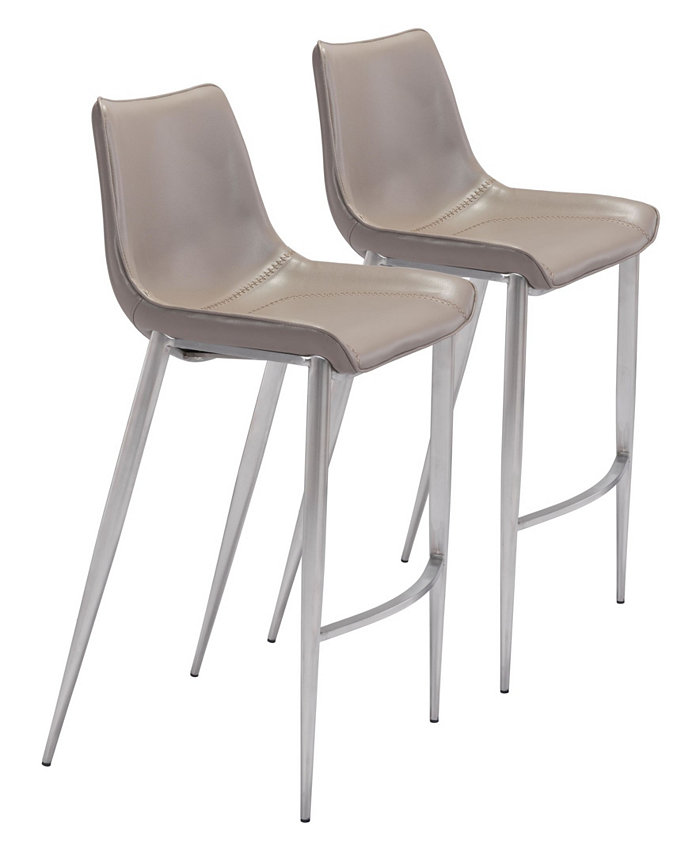 Zuo Magnus Bar Chair Set of 2