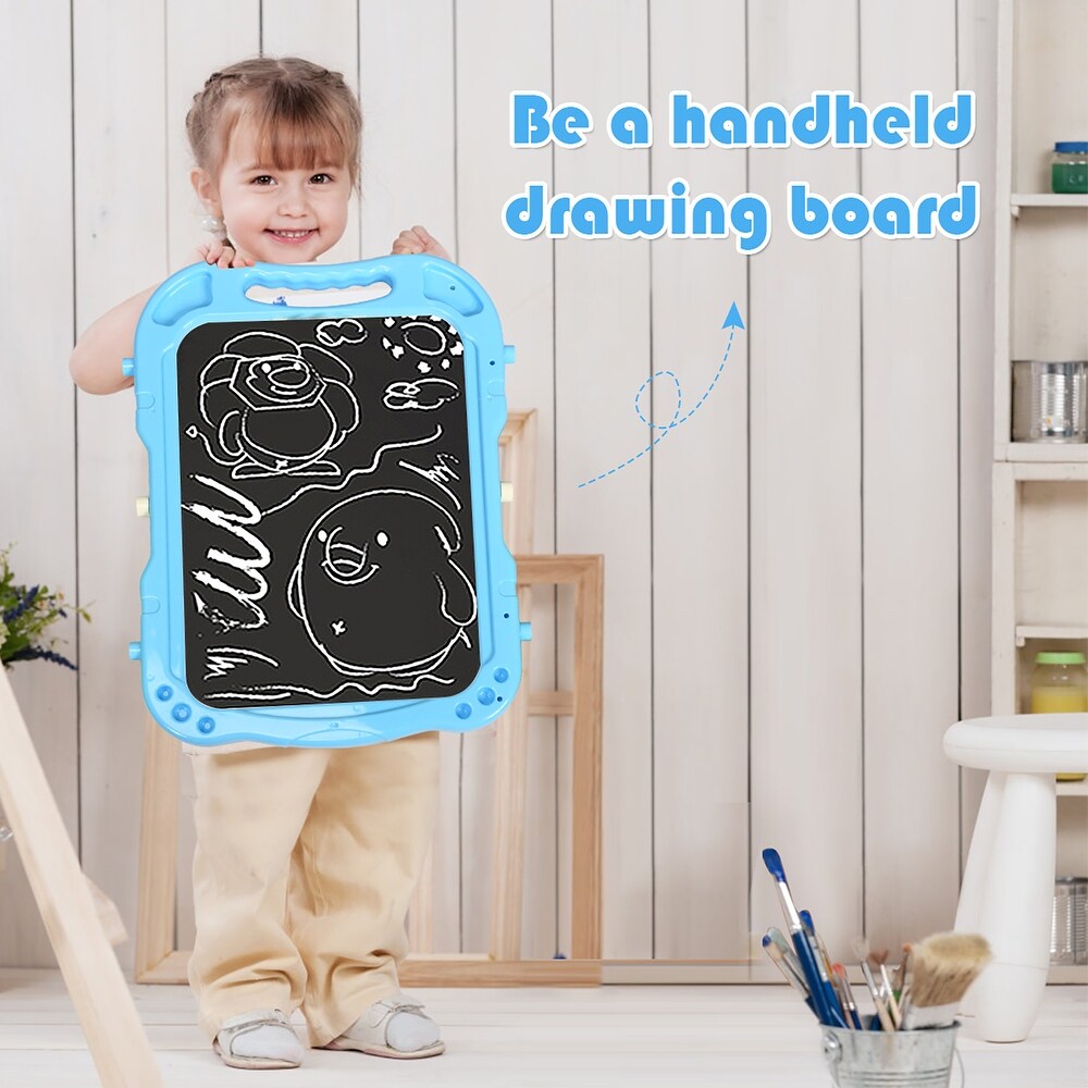 Costway Height Adjustable Kids Art Easel Magnetic Double Sided Board