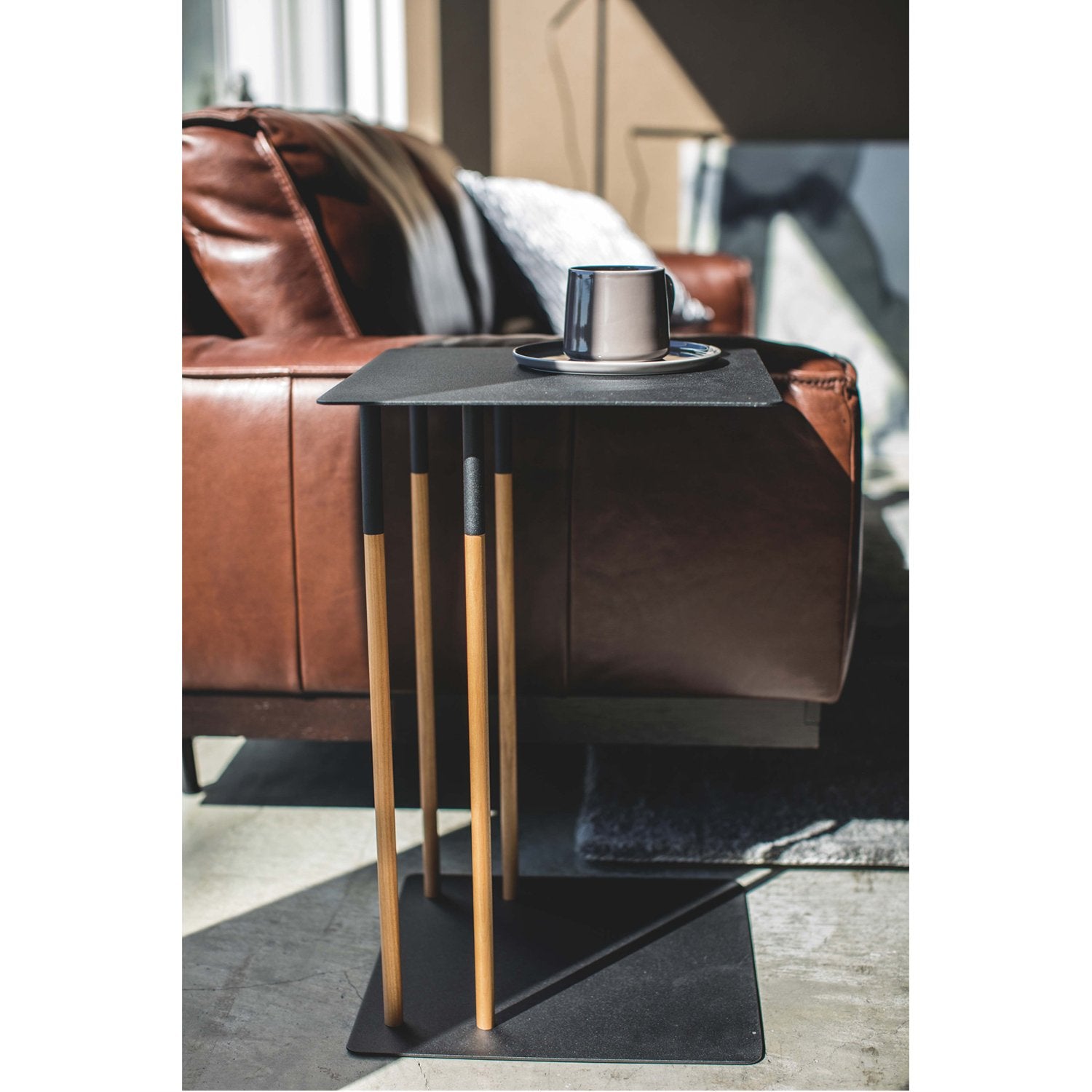 Plain Sliding Couch End Table in Various Colors and Finishes